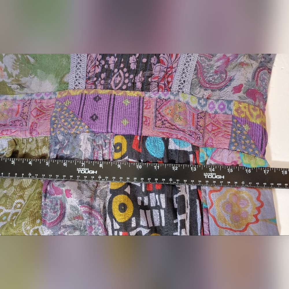 Jayli Patchwork Boho Flutter Sleeve Maxi Dress Si… - image 3